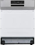 Sharp Geschirrspüler 60 cm, teilintegriert, 14 Maßgedecke, Inverter-Motor, 8 Programme, 14-Minuten-Kurzprogramm, Silber