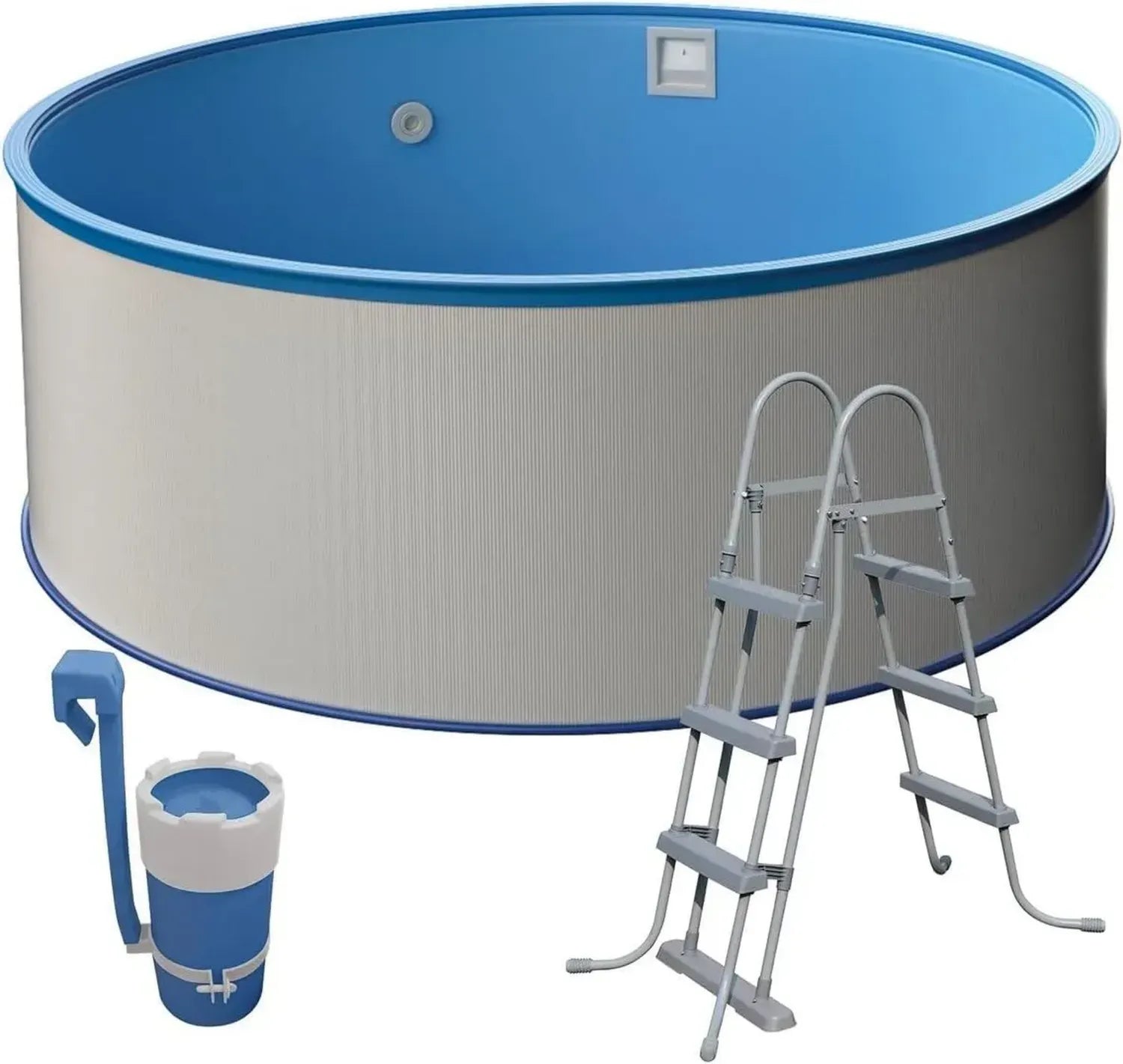 Rundes Medipool Schwimmbecken-Set 3,50 x 1,20 m mit Stahlwand und Sicherheitsleiter