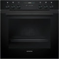 Siemens HE217GBB4 iQ500 Einbauherd 60x60 cm - Induktionskochfeld geeignet, 3D-Heißluft, Schnellaufheizung, sanfte Türschließung, humidClean, 10 Automatik-Programme, Made in Germany, Schwarz