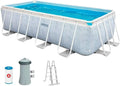 Intex Prism Frame Pool Set Rechteckig mit Pumpe und Leiter, 6836 L, 400x200x100 cm