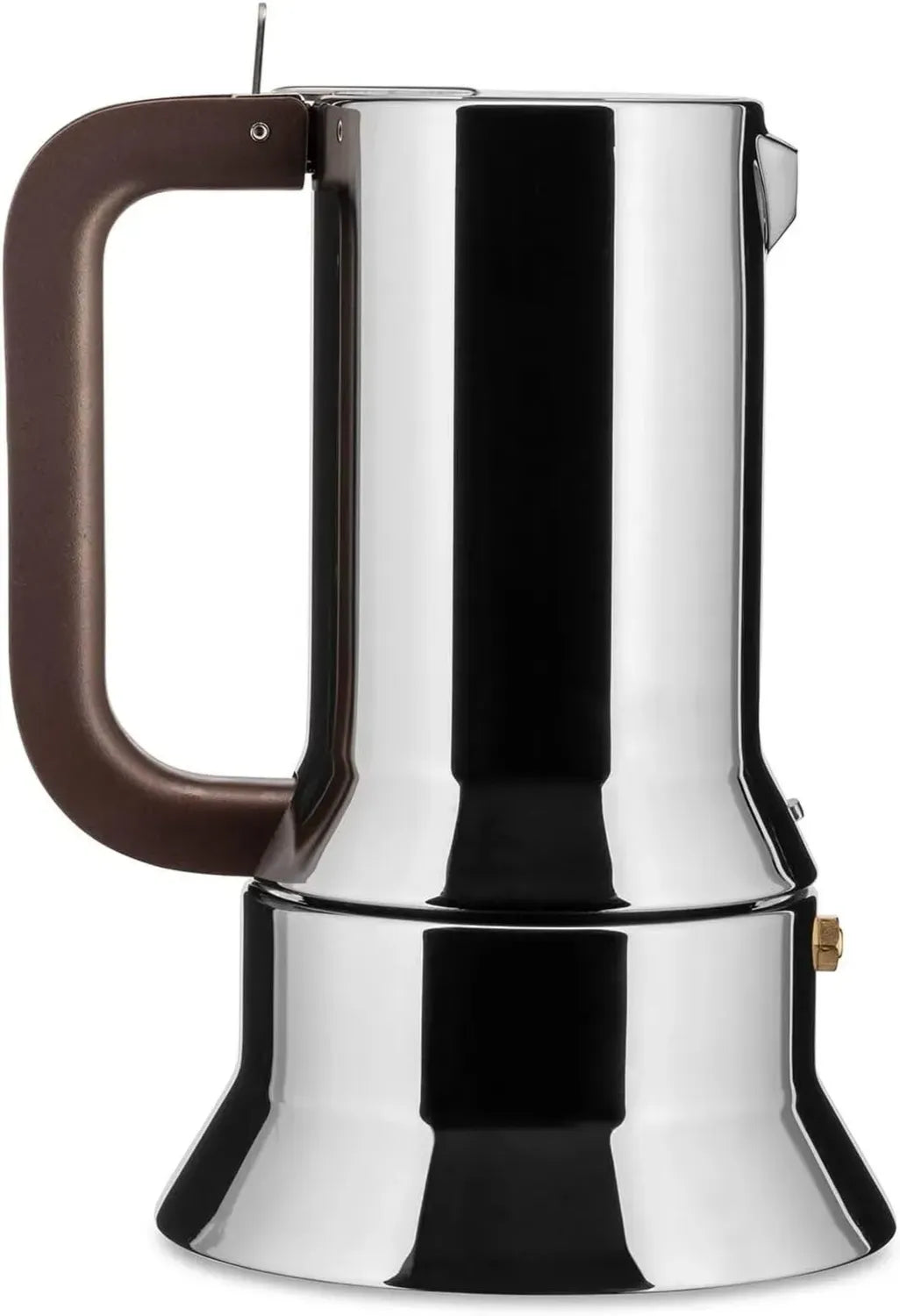 Alessi 6-Tassen Espressokocher für Induktion, Edelstahl, Silber, 15,5 x 13,5 x 27 cm