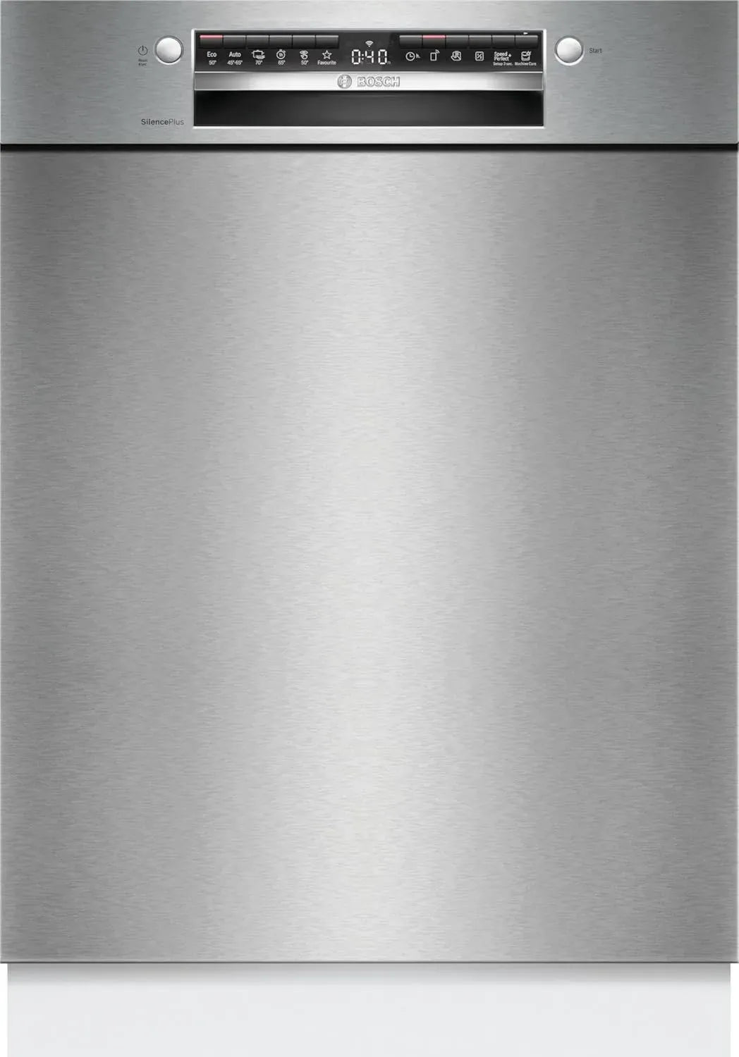 Bosch 60 cm Unterbau-Geschirrspüler, Serie 4, Leise, Höhenverstellbarer Oberkorb, Automatische Türöffnung, Edelstahl