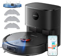 Airzeen Saugroboter 8000Pa mit Wischfunktion und Absaugstation, LiDAR-Navigation und App-Steuerung, kompatibel mit Alexa, ideal für Teppiche und Tierhaare, Modell Q10 Pro