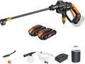 WORX 20V Akku-Druckreiniger Hydroshot mit Multi-Sprühdüse, 6m Schlauch & 2 Akkus