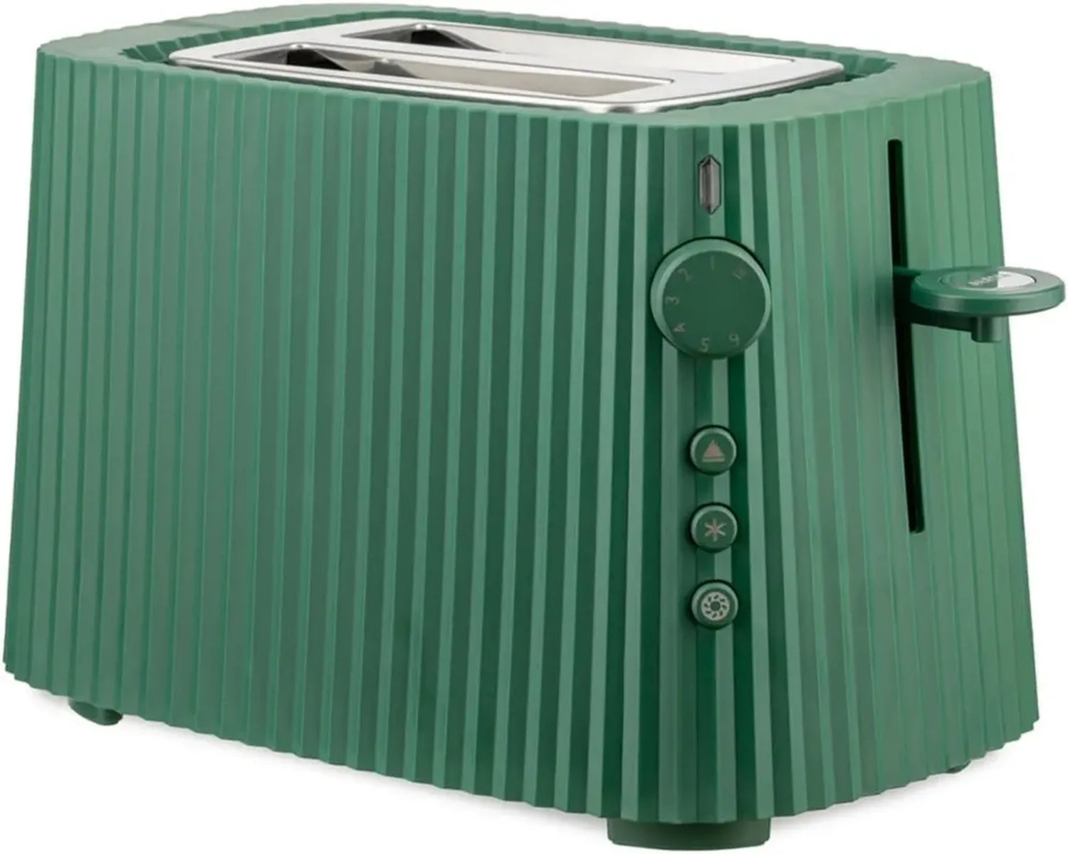 Alessi Plissé Toaster, 6 Bräunungsstufen, und Thermoplastik, Europäischer Stecker, 850 W, Grün