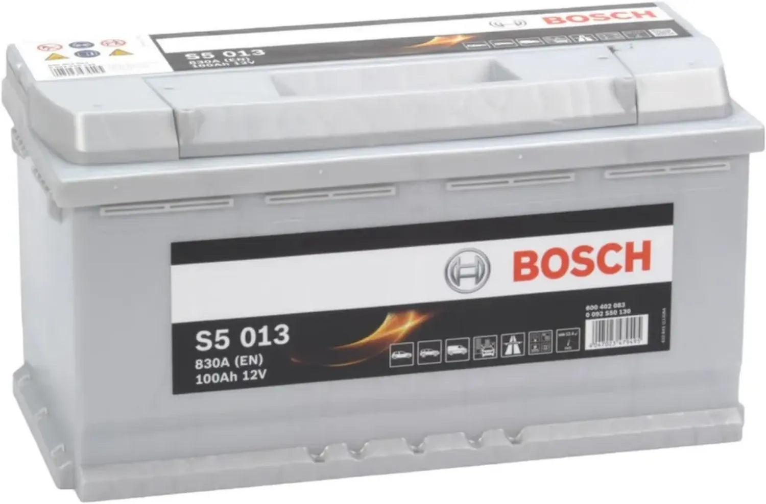 BOSCH S5 013 Starterbatterie 100Ah 12V 830A für VW Touran und Transporter