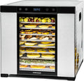 ROMMELSBACHER Edelstahl Dörrautomat 1000W, Große XXL-Dörrfläche, 10 Ebenen, LED-Anzeige, 24-Stunden-Timer, Einstellbare Temperatur 35-75°C