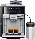 SIEMENS Kaffeevollautomat EQ6 Plus S700, vielseitige Kaffeespezialitäten, Milchschaumdüse, Keramikmahlwerk, Doppeltassenmodus, Kalkschutz, Dampfreinigung, 1500 W, Edelstahl