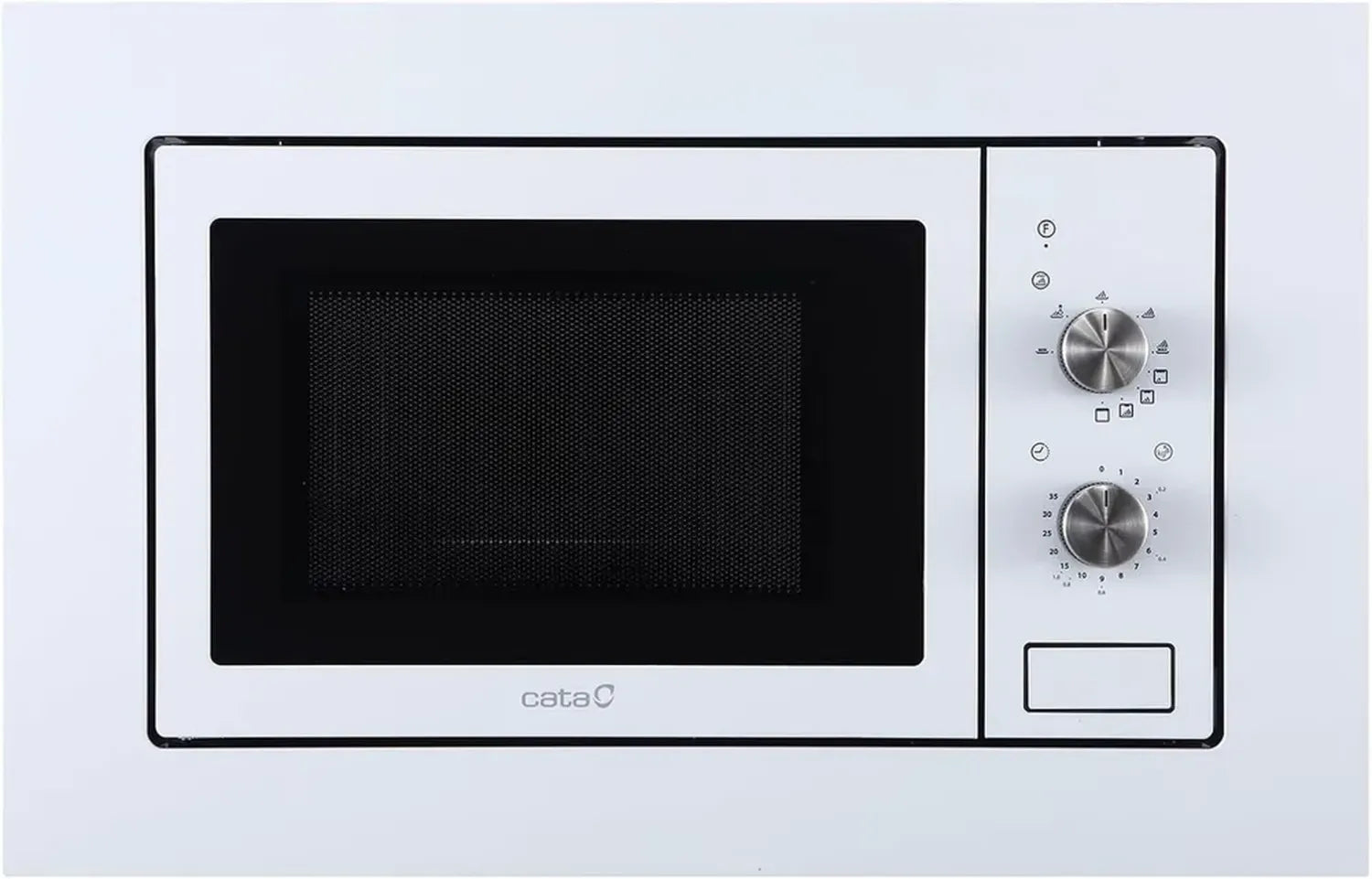 CATA Einbau-Mikrowelle 20L – 800W mit Grill, Timer, Edelstahl, 9 Funktionen, Weiß