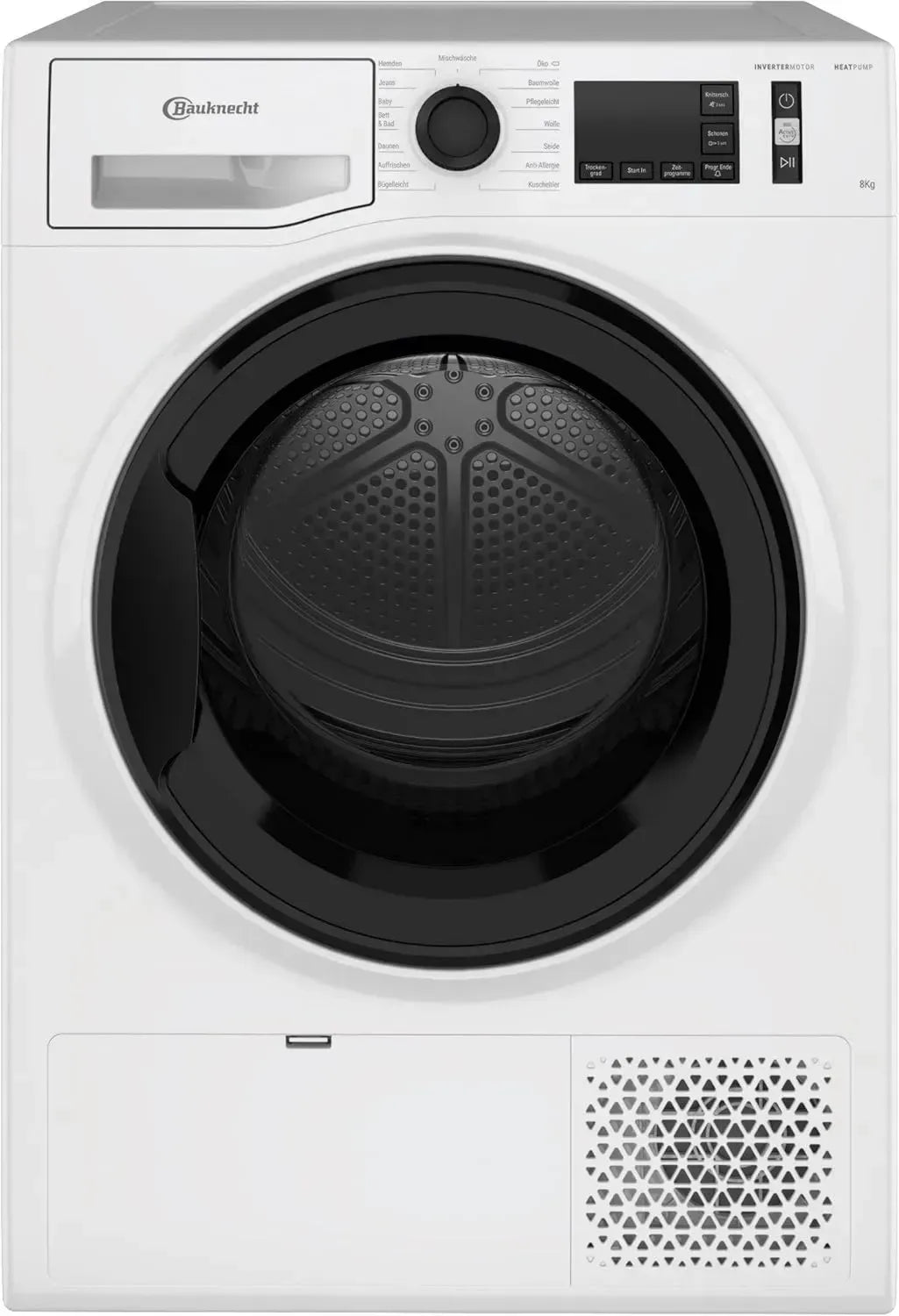 Bauknecht Trockner mit ActiveCare, 8 kg, A+++, Wärmepumpe, EasyCleaning, Auffrischen, Bügelleicht, Wolleschutz, Knitterschutz, Weiß
