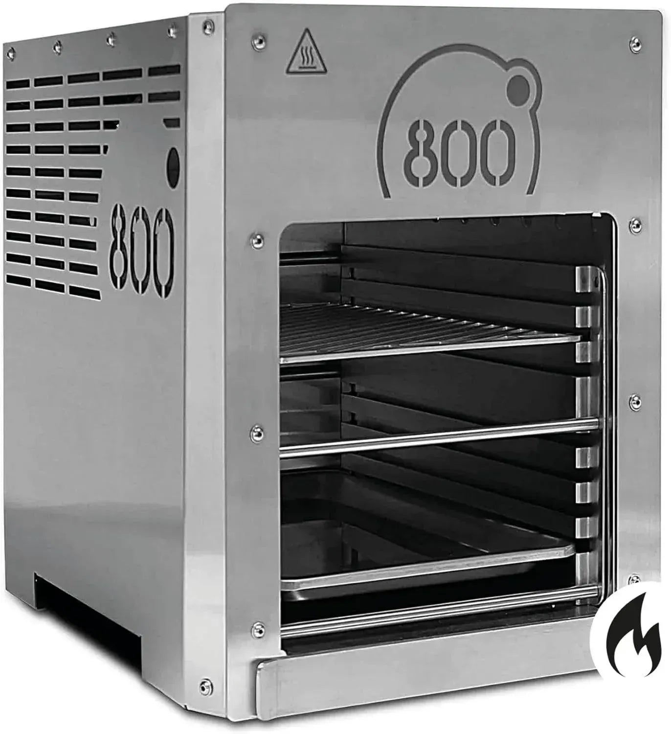 intergrill 800°C Gasgrill XL mit 4,82kW Leistung | Premium Edelstahl Steakgrill für Profis | 20,3 kg Infrarot-Oberhitzegrill inklusive Grillrost und Gastroschale | Ideal für Gourmet-BBQ