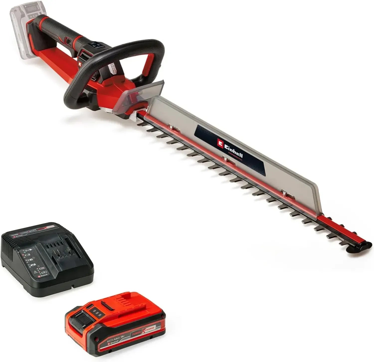 Einhell Akku-Heckenschere 18V, 61 cm Schnittlänge, bürstenlos, Anti-Blockier-System, inkl. 4,0 Ah Akku