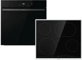 Gorenje Elektro-Backofenset mit Glaskeramikkochfeld - Modern in Dunkler Pfeffer