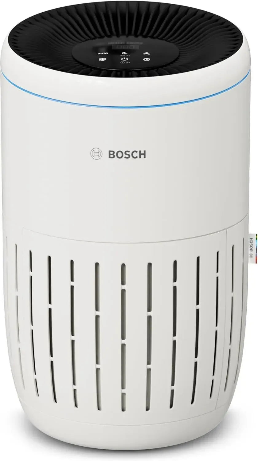 Bosch Luftreiniger Air 2000 - Effektive Schadstoffentfernung für Räume bis 37,5 m² - 3-in-1 Filter, Smart Sensor & Automatikmodus - Leiser Betrieb im Ruhemodus (< 25 dB) - CADR 180 m³/h