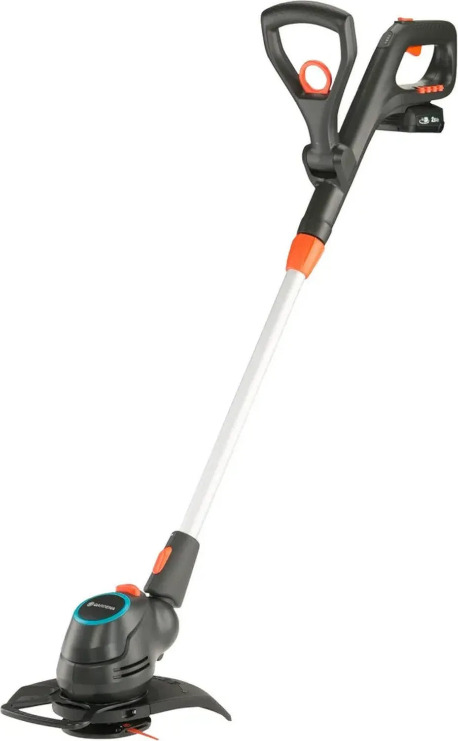 Gardena Akku-Trimmer ComfortCut 18V: Leichter Rasentrimmer mit Teleskopstiel, schwenkbarem Kopf und 230 mm Schnittbreite